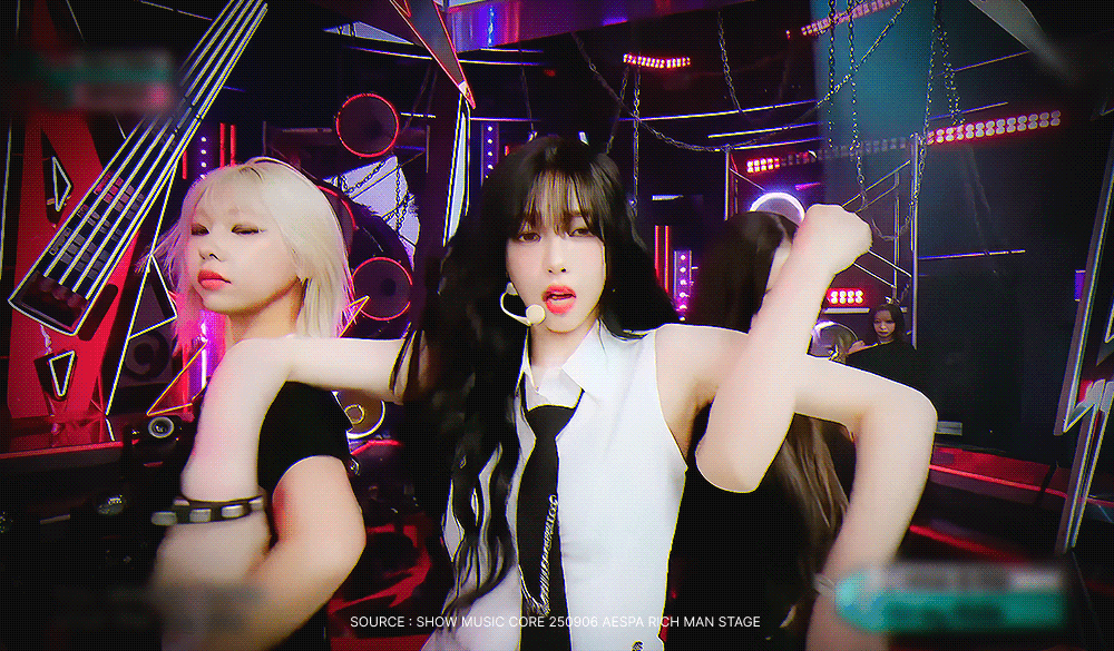 show music core aespa rich man stage