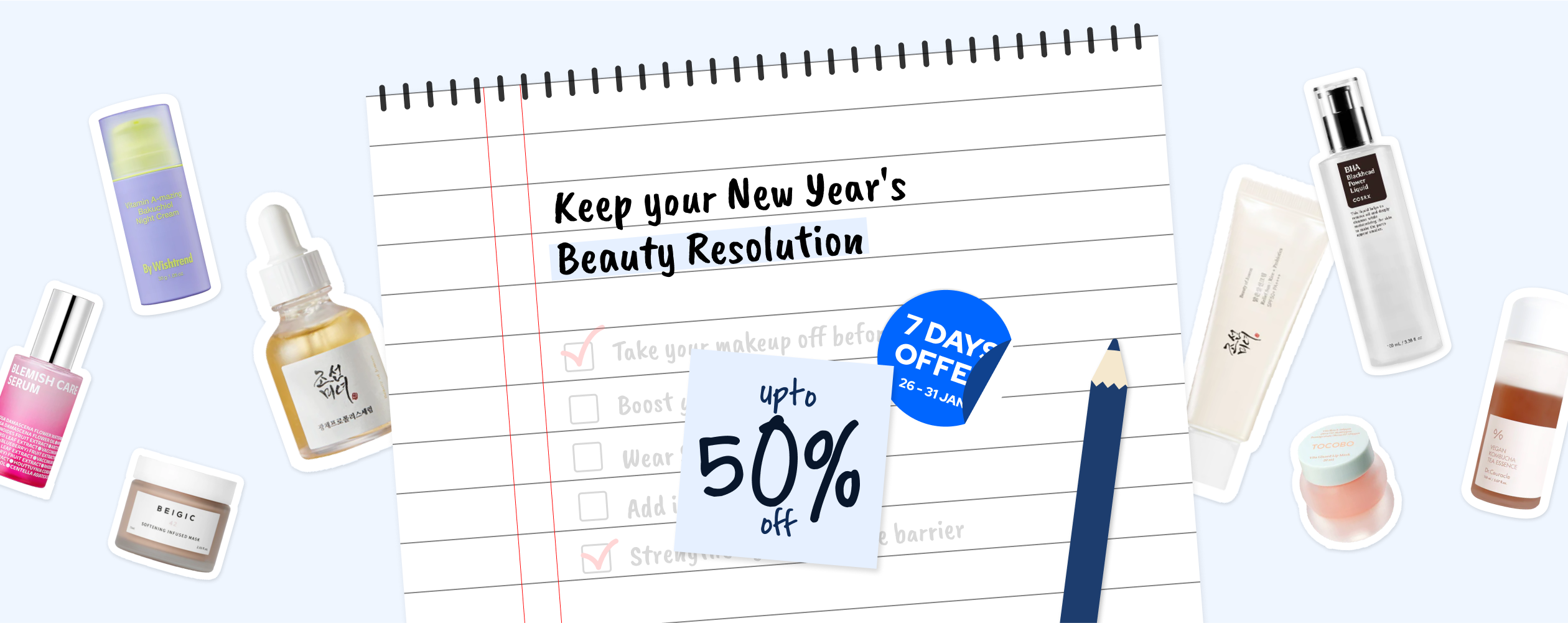 New Year's K-Beauty Resolution by SOOJIB | up to 50% OFF💙