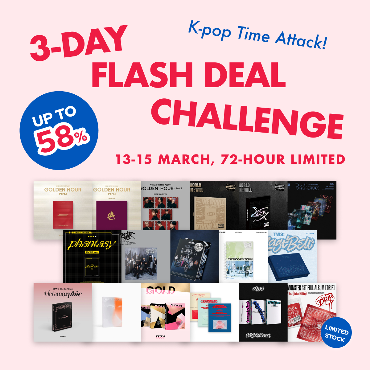 ⏰ KPOP TIME ATTACK! 3-Day Flash Deal Challenge ⏰