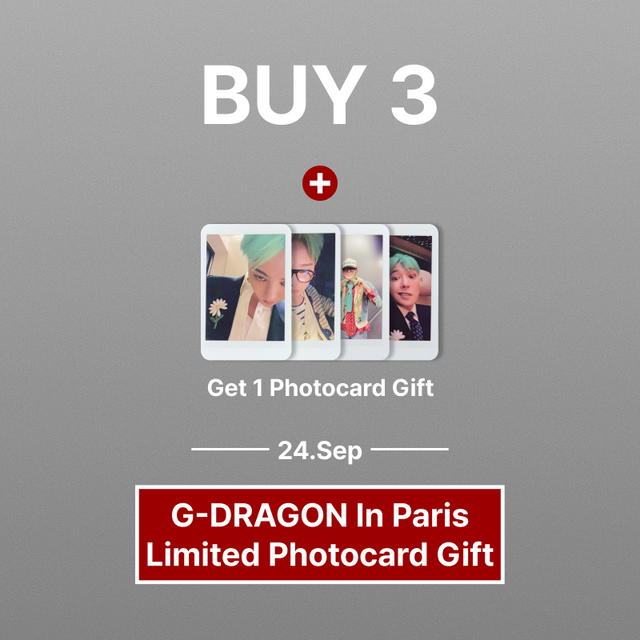 G-DRAGON in Paris: Limited Photocard Gift