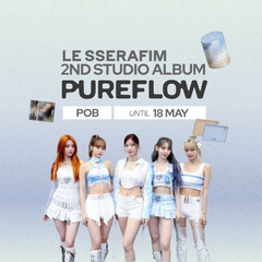 LE SSERAFIM 2ND STUDIO ALBUM PUREFLOW POB included  pre-order until 18 may SOOJIB