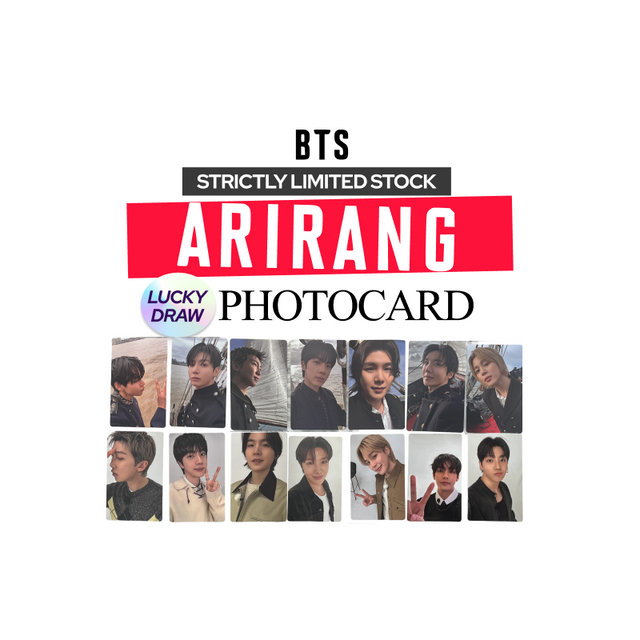BTS Strickly Limited Stock Arirang Luckdraw Photocard at SOOJIB