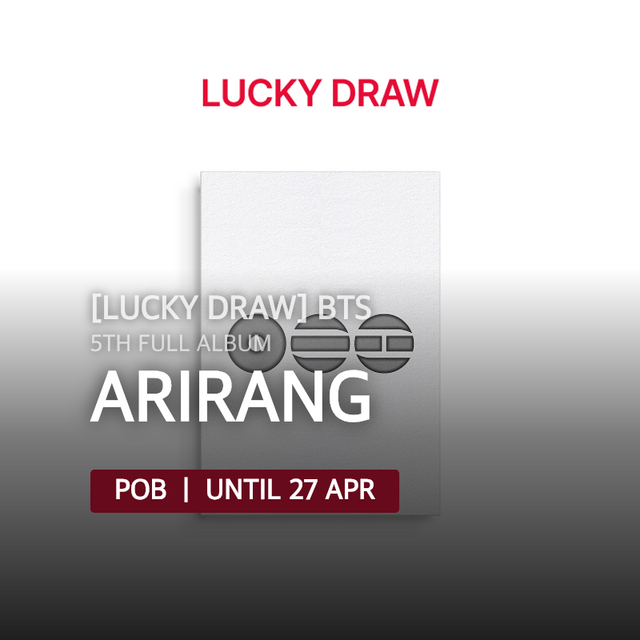 [LUCKY DRAW] BTS - ARIRANG / 5TH FULL ALBUM