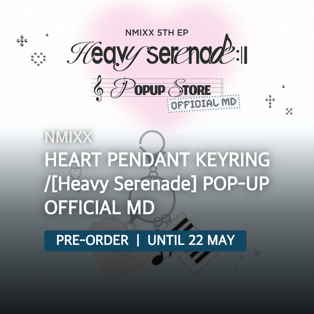 NMIXX - HEART PENDANT KEYRING /[Heavy Serenade] POP-UP OFFICIAL MD