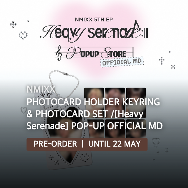 NMIXX - PHOTOCARD HOLDER KEYRING & PHOTOCARD SET /[Heavy Serenade] POP-UP OFFICIAL MD