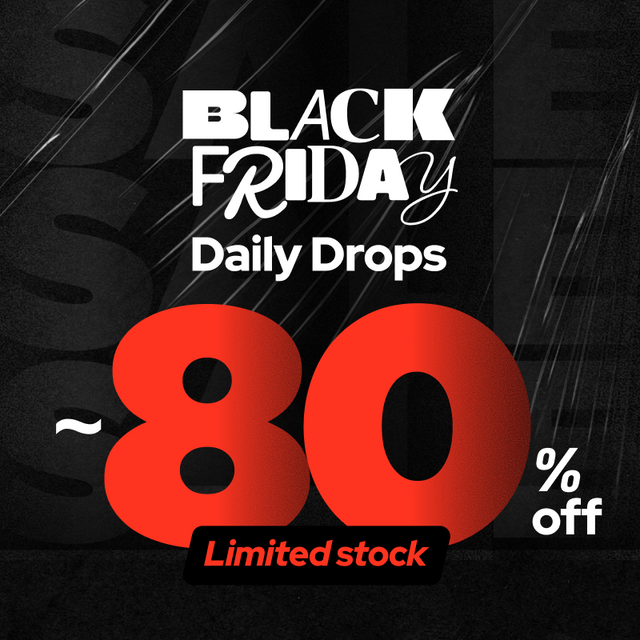 Up to 80% OFF • Black Friday Mega Sale