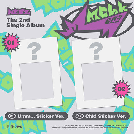[POB] NEXZ - Mmchk / The 2nd Single album (Umm...Sticker ver. / Chk! Sticker ver.)(SMART ALBUM)