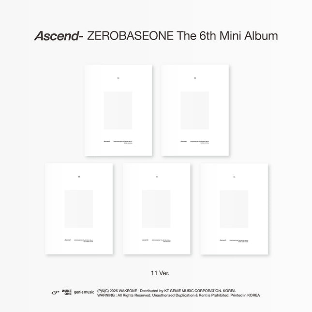 [Pre-order] ZEROBASEONE - Ascend- / 6th Mini Album (11 Ver.)