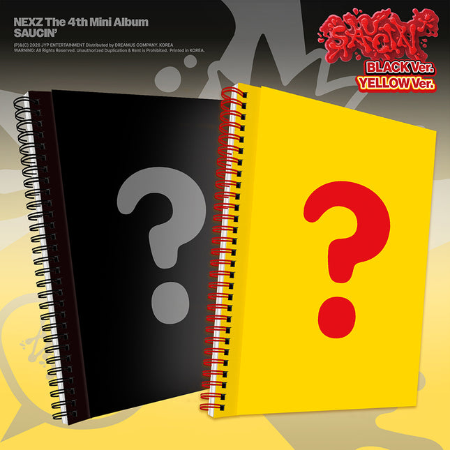 [POB] NEXZ -  SAUCIN’ / 4th Mini Album (BLACK Ver. / YELLOW Ver.)