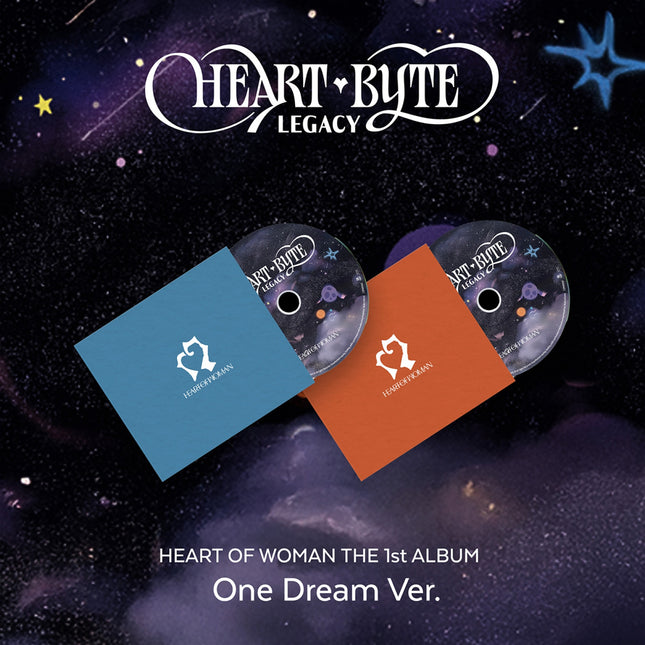 [Pre-order] HEART OF WOMAN - Heart Byte : LEGACY / THE 1st ALBUM (One Dream ver.) (Blue ver. / Brown ver.)