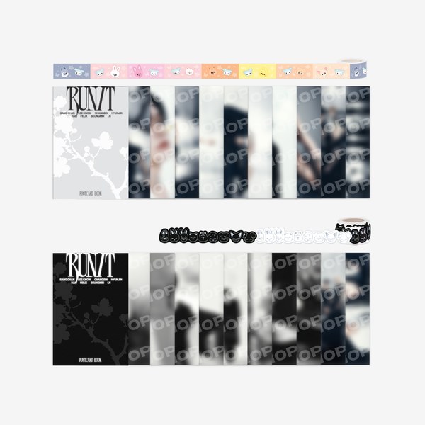 Stray Kids - POSTCARD BOOK & ROLL STICKER SET - RUN IT