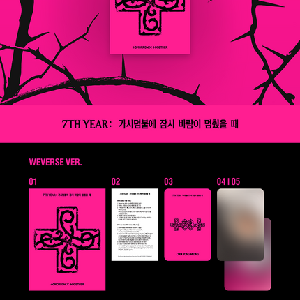 [POB] [LUCKYDRAW] 7TH YEAR: 가시덤불에 잠시 바람이 멈췄을 때(PPULBATU Ver.)(Weverse Albums ver.)(Random)