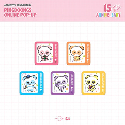 [Pre-order] Apink - PINGDOONGS SCREEN CLEANER STICKER SET / 15th ANNIVERSARY PINGDOONGS ONLINE POP-UP MD