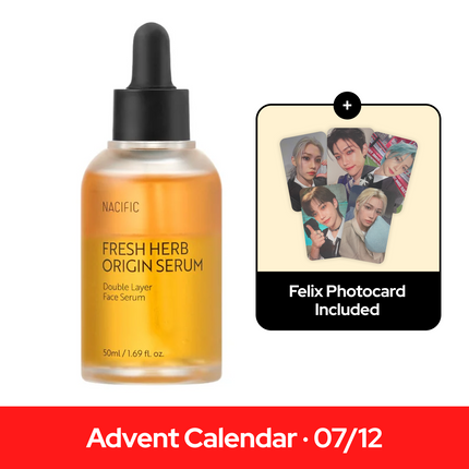 [Advent Calendar] NACIFIC Fresh Herb Origin Serum (50ml) + 1 Felix Photocard