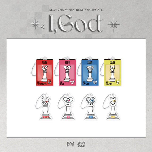 [Pre-order] XLOV - 2ND MINI ALBUM [I,GOD] POP-UP MD ACRYLIC KEYRING (랜덤) (ACRYLIC KEYRING (RANDOM GACHA))