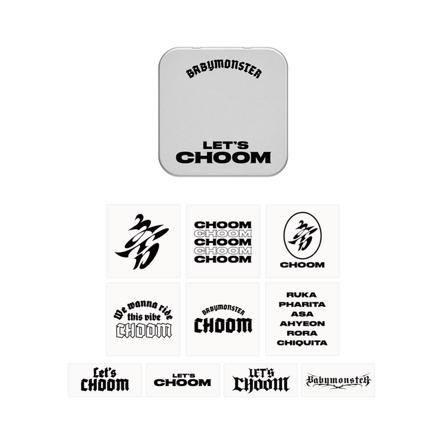 [CHOOM] BABYMONSTER TIN CASE + TATTOO STICKER SET