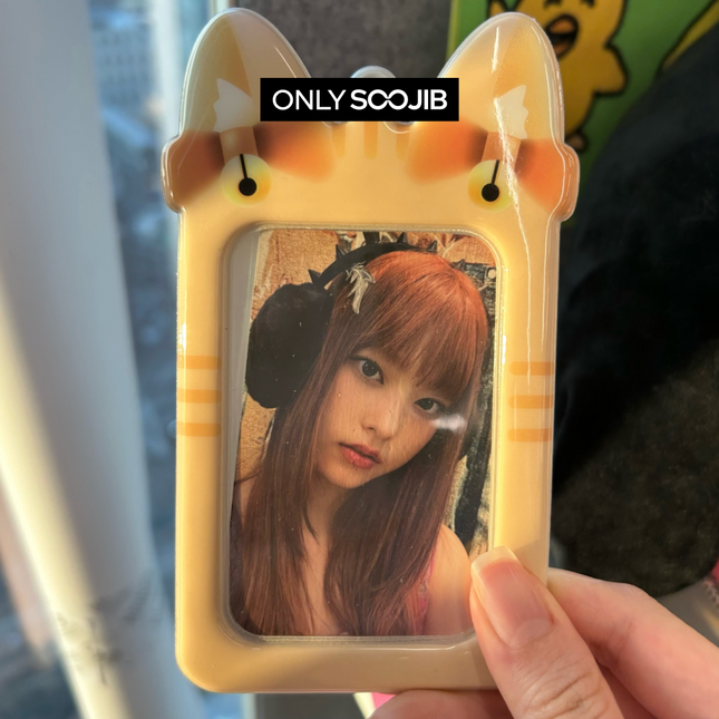 Meow! Cheese Photo Card Holder Keyring