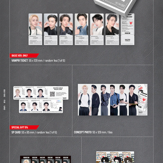 [Pre-order] [ENHYPEN WORLD COUPON CARD COLLECTION] FORENSICS UNIT BASIC ver
