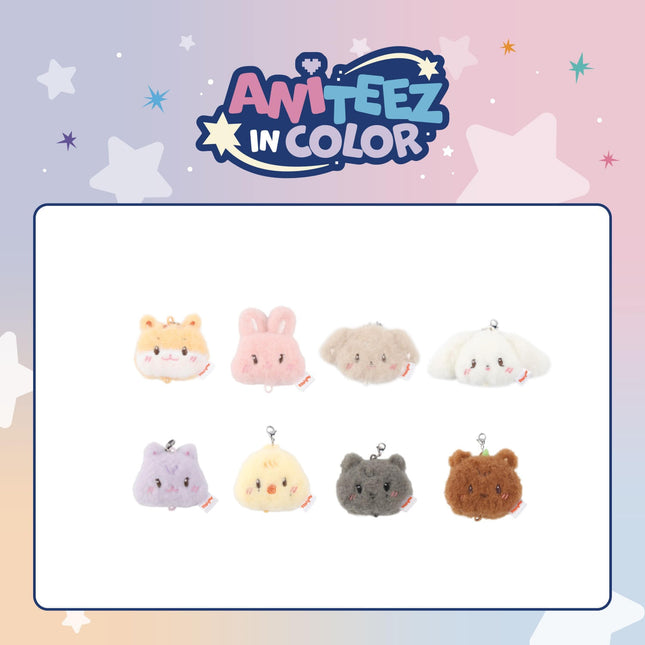 ATEEZ X ANITEEZ POP-UP STORE [ANITEEZ IN COLOR] MD 28. 줄줄이 페이스 키링 (8종 중 1종 랜덤) (LINKABLE FACE KEYRING (RANDOM))