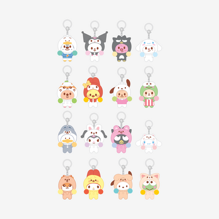 [Pre-order] Stray Kids - SECRET FLOCKED FIGURE KEYRING (CHEER UP Ver.) - SKZOO X SANRIO CHARACTERS