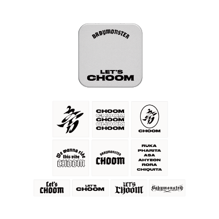 [CHOOM] BABYMONSTER TIN CASE + TATTOO STICKER SET