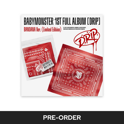 [Pre-order] BABYMONSTER - DRIP / 1st FULL ALBUM (BANDANA Ver.) (Limited Edition)