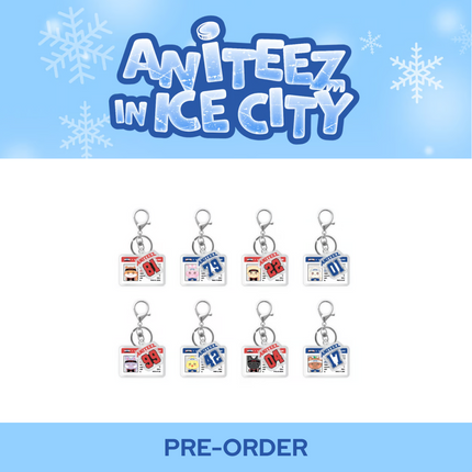 [Pre-order] ATEEZ - HOCKEY PLAYER CARD KEYRING / 'ANITEEZ in ICE CITY' OFFICIAL MERCH