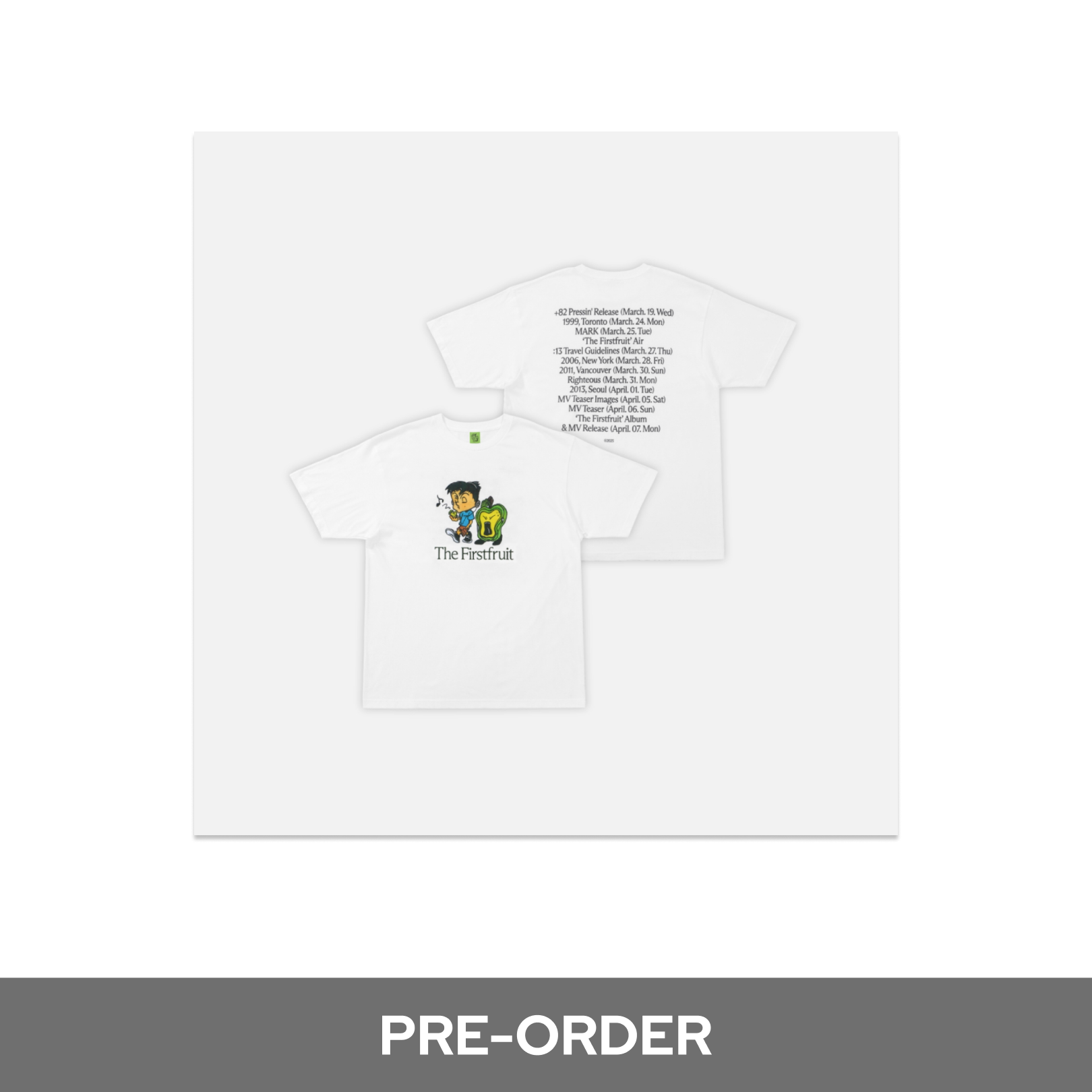 MARK - TIMETABLE T-SHIRT The 1st Album 'The Firstfruit' OFFICIAL MARK - TIMETABLE T-SHIRT The 1st Album 'The Firstfruit' OFFICIAL