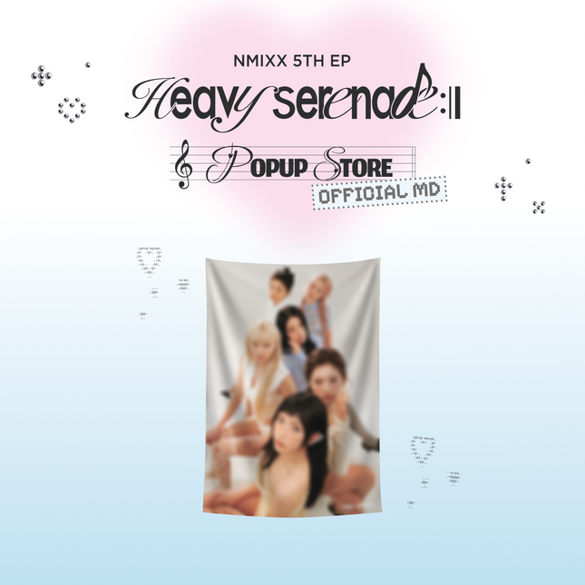 [Pre-order] NMIXX [Heavy Serenade] POP-UP OFFICIAL MD - 11 CHIFFON FABRIC POSTER