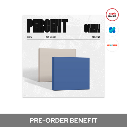 [POB] ONEW (SHINee) - PERCENT / 2ND ALBUM (Digipack ver.)