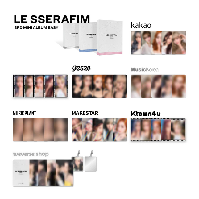 [POB] LE SSERAFIM - EASY 3rd Mini Album (Random)