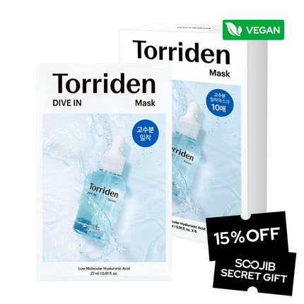 Torriden DIVE-IN Low molecule Hyaluronic acid Mask Pack (1ea / 10ea)
