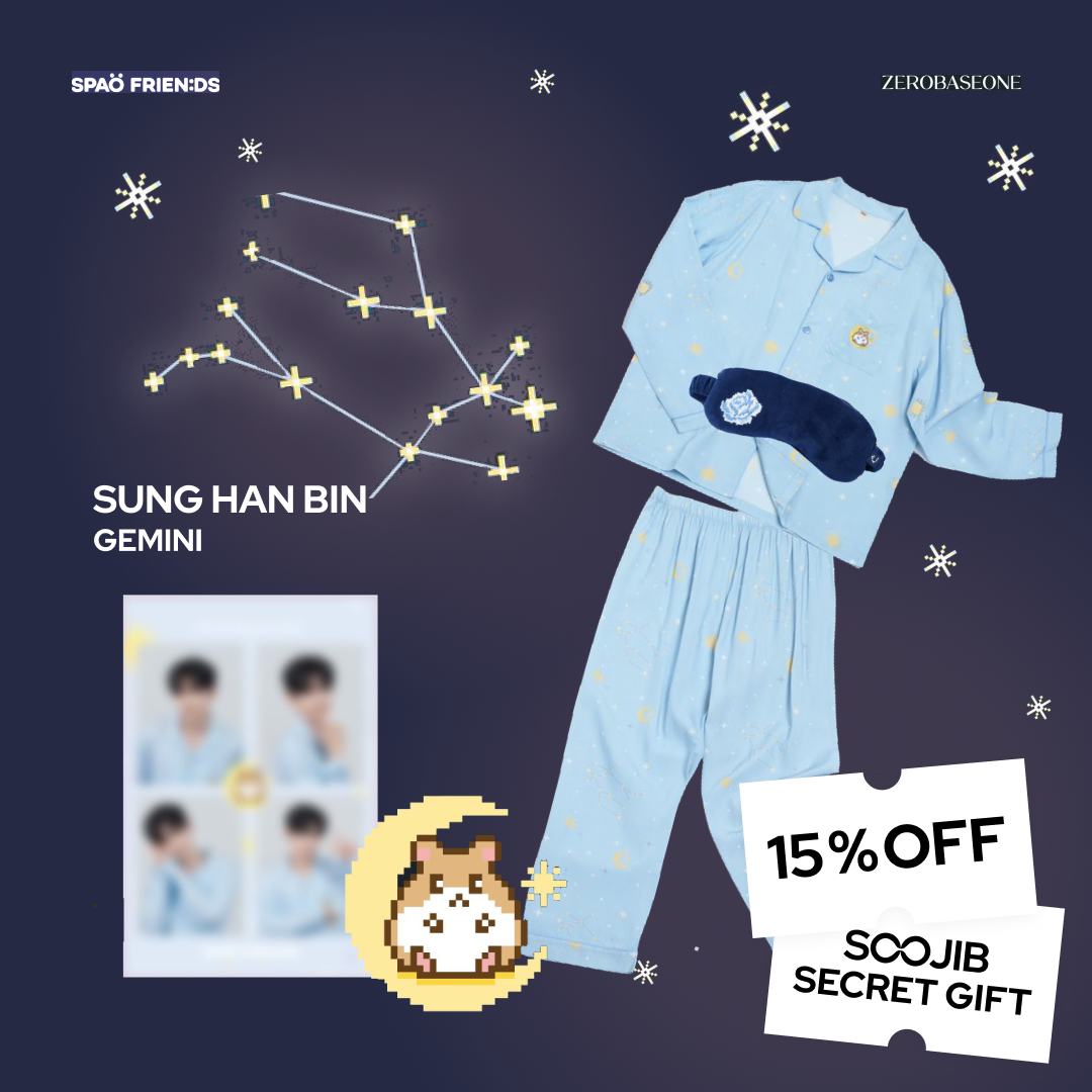 ZEROBASEON SPAO X ZB1 Pajamas SET with Sleep Shade K-pop Album ZEROBASEON SPAO X ZB1 Pajamas SET with Sleep Shade K-pop Album