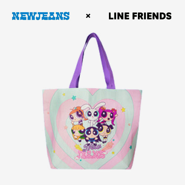 THE POWERPUFF GIRLS x NEWJEANS REUSABLE BAG (LARGE)