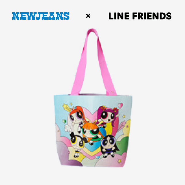 THE POWERPUFF GIRLS x NEWJEANS REUSABLE BAG (MEDIUM)