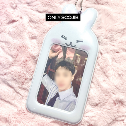 Jelly Meow Meow Rabbit Photo Card Holder Keyring