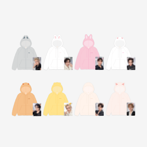 [Pre-order] Stray Kids - SKZOO FLEECE HOOD ZIP-UP - RUN IT