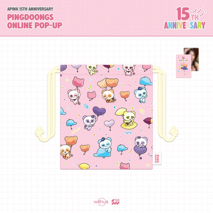 [Pre-order] Apink - PINGDOONGS STRING POUCH / 15th ANNIVERSARY PINGDOONGS ONLINE POP-UP MD