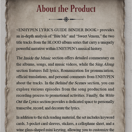 [Pre-order] ENHYPEN Lyrics Guide Binder Book