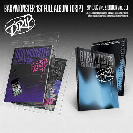 [POB] BABYMONSTER - DRIP / 1st FULL ALBUM (BINDER ver. / ZIP LOCK ver.)