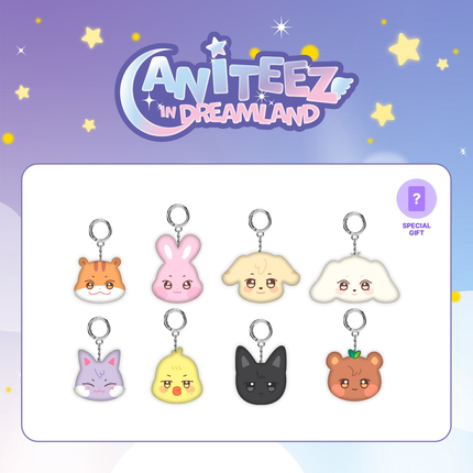 [POB] ATEEZ - MINI FACE KEYRING / 'ANITEEZ in DREAMLAND' OFFICIAL MERCH